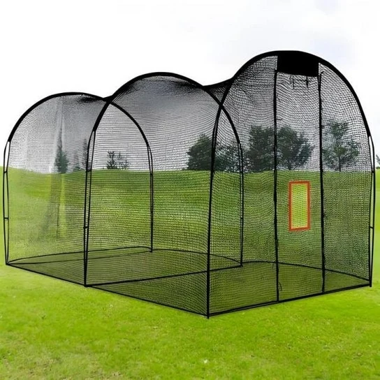 Actual portable baseball batting cage product photo, reference QD-BC-01
