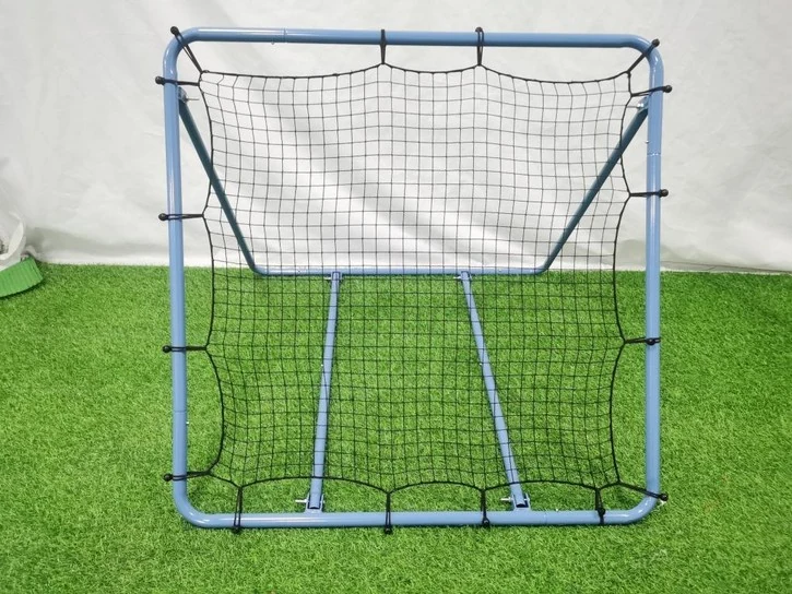 Actual metal-frame pitchback rebounder product photo, reference QD-PB-01